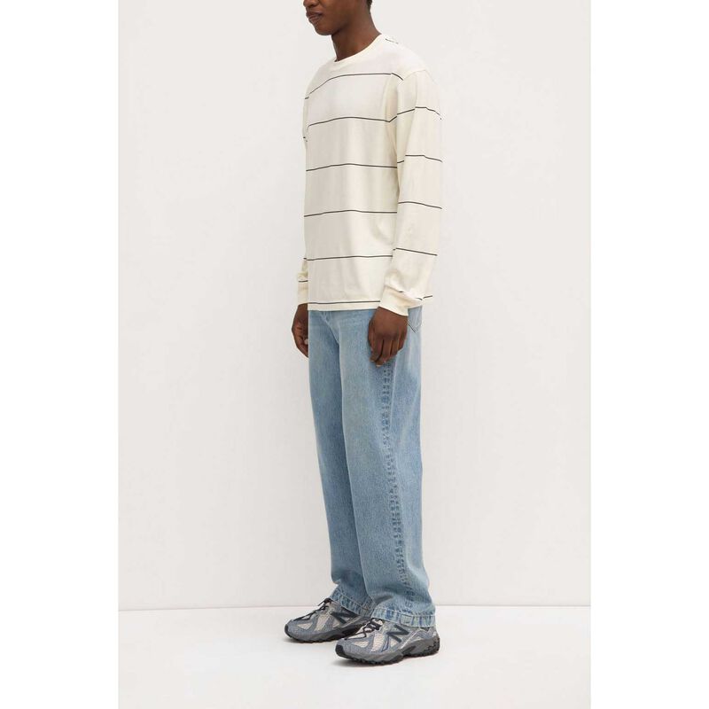 Assembly Label Baxter Stripe Long Sleeve Tee Cream Black image number 3